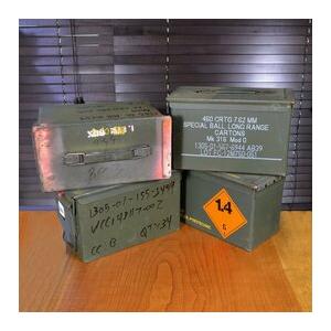 米軍放出品 アモカン .50キャリバー 軍払い下げ品 鉄製弾薬ケース 弾薬 