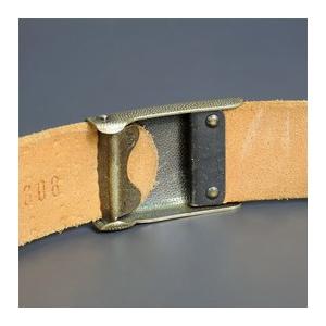 ドイツ軍放出品 トラウザーベルト レザー製 [ 100cm / 可 ] 軍払下げ品