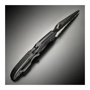 Spyderco オールブラック H-2防錆鋼 パシフィックソルト2 波刃 H Spyderco オールブラック H-2防錆鋼 パシフィックソルト2 波刃 H