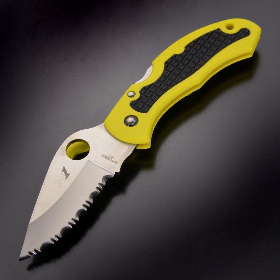 Spyderco 折りたたみナイフ スナピットソルト H-1 波刃 ザイテル  