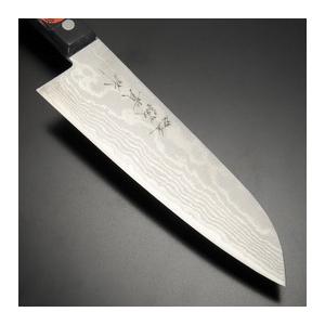 三徳包丁 田中一之刃物製作所 誠貴作 積層鋼 V金10号ダマスカス鋼 料理