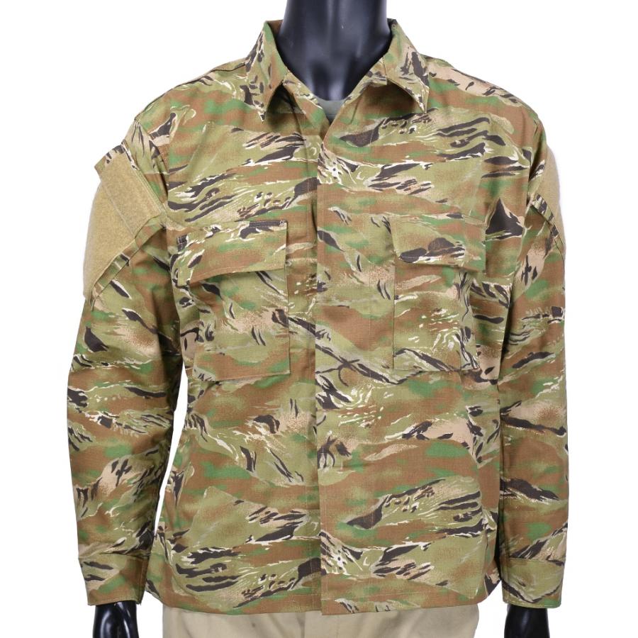 【カスタム品】TRUSPEC Field Shirt デザートタイガー TRU-SPEC（トゥルースペック） TRU-SPEC BDUシャツ タイガーストライプ