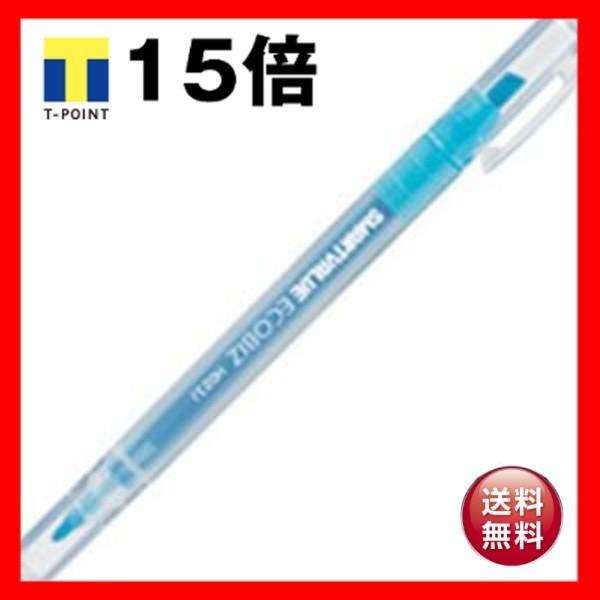 （まとめ）ジョインテックス 蛍光ツインマーカー 青10本 H023J-BL-10〔×10セット〕