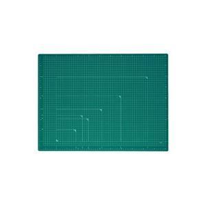 （まとめ）プラス カッターマット A2 GR CS-A2 緑〔×2セット〕