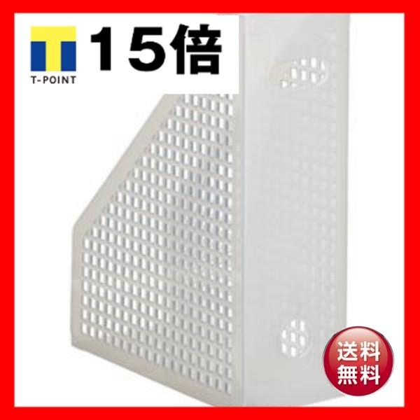（まとめ） TANOSEE メッシュボックス A4タテ 背幅103mm クリア 1個 〔×15セット〕