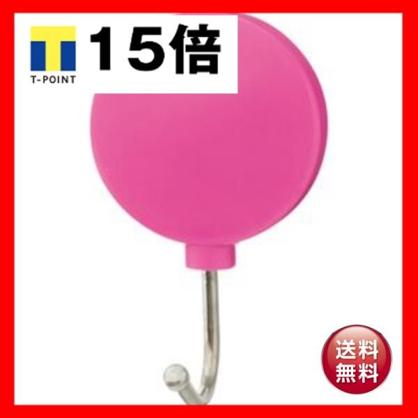 （まとめ） TANOSEE カラーマグネットフック スイング 耐荷重約1kg 桃 1個 〔×40セット〕