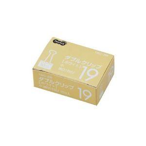 （まとめ） TANOSEE ダブルクリップ 小 口幅19mm ホワイト 1箱（10個） 〔×60セット〕の画像