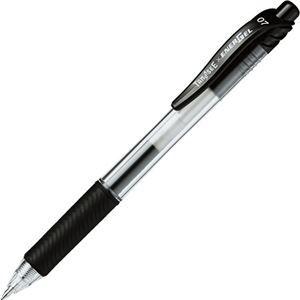 （まとめ） TANOSEE ノック式ゲルインクボールペン 0.7mm 黒 1本 〔×80セット〕