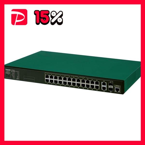 パナソニックESネットワークス 24ポート PoE給電スイッチングハブ XG
