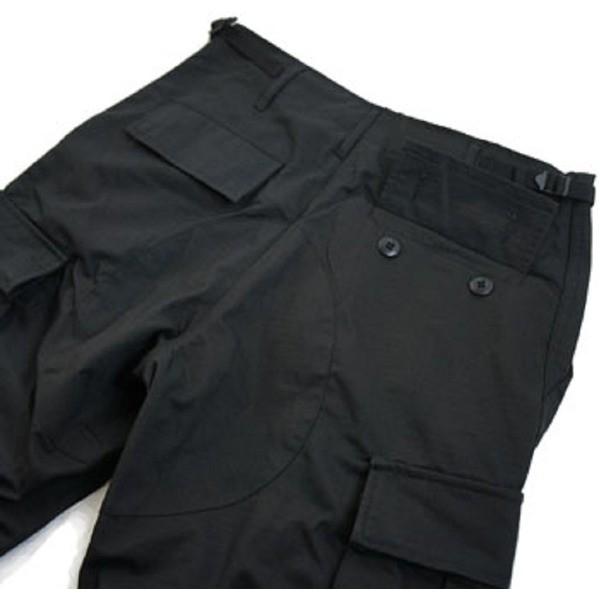 アメリカ軍 BDU カーゴ ショートパンツ XSサイズ リップストップ ブラック レプリカ 米軍 ミリタリーパンツ 迷彩服の画像