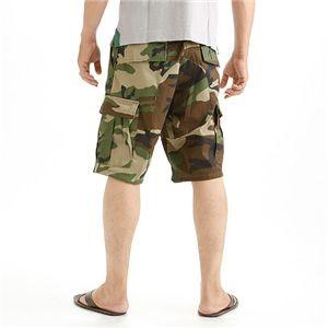アメリカ軍 BDU カーゴ ショートパンツ Sサイズ ウッドランド レプリカ 米軍 US軍 ミリタリーパンツ 軍モノ 迷彩服 ショーツの画像