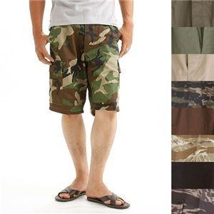 アメリカ軍 BDU カーゴ ショートパンツ Sサイズ ウッドランド レプリカ 米軍 US軍 ミリタリーパンツ 軍モノ 迷彩服 ショーツの画像