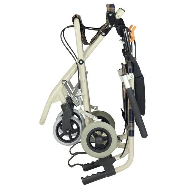 コンパクト介助車/介助式車椅子 〔テイコブアルミ製〕 折り畳み 跳ね上げ式肘掛け シートベルト付き 〔介護用品 福祉用品〕 コンパクト介助車/介助式車椅子 折り畳み 跳ね上げ式肘掛け シートベルト付き 〔介護用品 福祉用品〕 車椅子