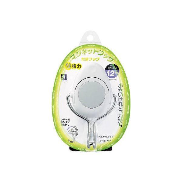 （まとめ） コクヨ超強力マグネットフック（たまフック） 大 耐荷重約12kg 白 フク-217W 1個 〔×5セット〕の画像