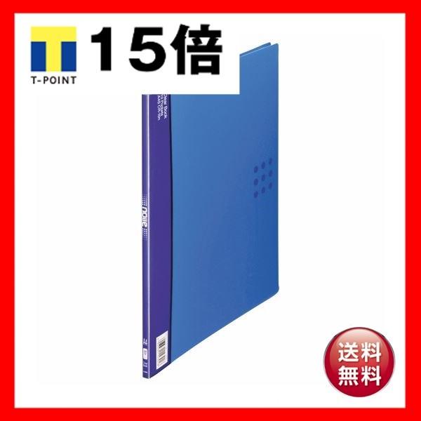 （まとめ）ライオン事務器 クリアーブック(ノイル)A4タテ 10ポケット 背幅8mm ブルー CR-10n 1冊 〔×20セット〕