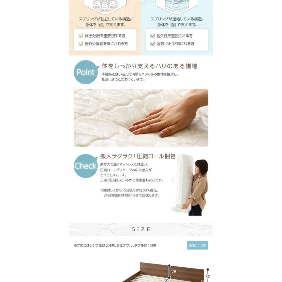 送料込+ベッド 低床 ロータイプ すのこ 木製 一枚板 フラット ヘッド シンプル モダン ナチュラル セミダブル ベッドフレームのみ