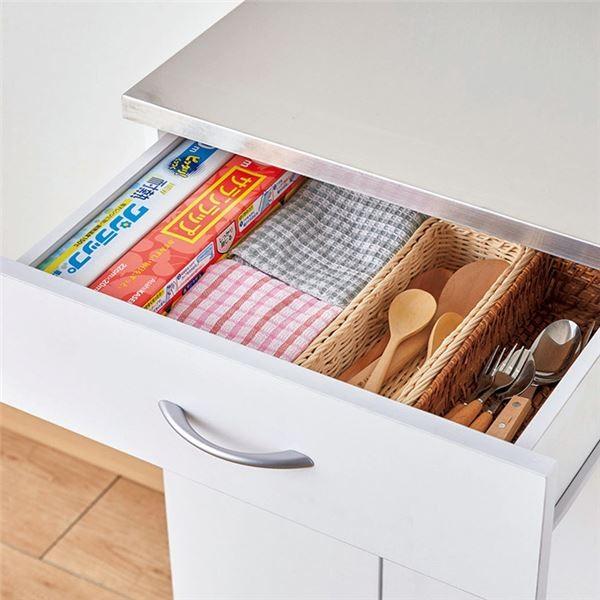 ステンレス天板付き ゴミ箱/ダストボックス 〔2分別 ダークブラウン〕 約幅47cm 耐荷重30kg 1個当たり容量14L 大型レンジ対応 ステンレス天板付き ゴミ箱/ダストボックス 約幅47cm 耐荷重30kg 1個当たり容量14L 大型レンジ対応 ゴミ箱