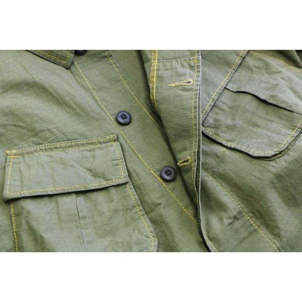 アメリカ軍 ジャングル ファーティング リップストップ ジャケット 4thモデル S オリーブ レプリカ 米軍 ミリタリーウェアの画像