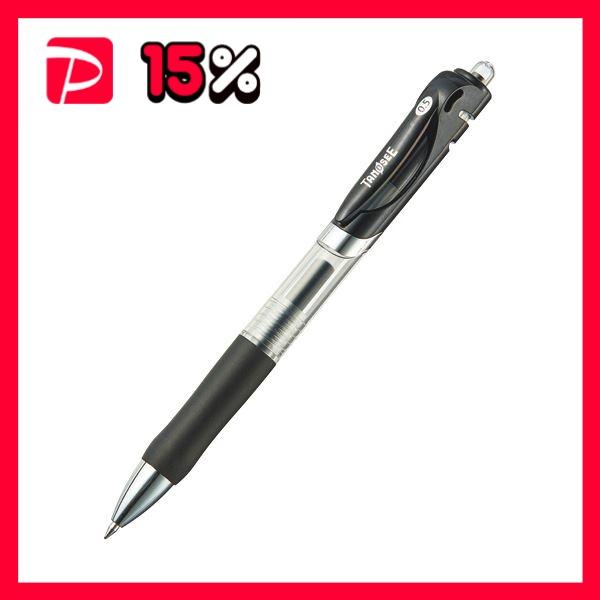 まとめ）TANOSEE ノック式ゲルインクボールペン 0.5mm 黒 1本〔×50
