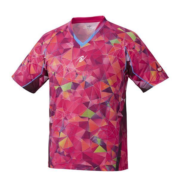 Nittaku ニッタク 卓球ゲームシャツ MOVESTAINED SHIRT ムーブステンドシャツ 男女兼用ピンクL