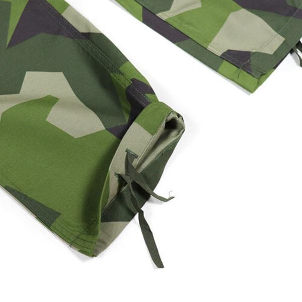 スウェーデン軍 BDU Battle Dress Uniform M90 カーゴパンツ レプリカ M グリーンカモ ミリタリーパンツ ミリタリーウェアの画像