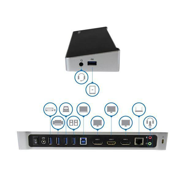 StarTech.com モニター3台接続対応ノートパソコンドッキングステーション USB3DOCKH2DP 1台_1