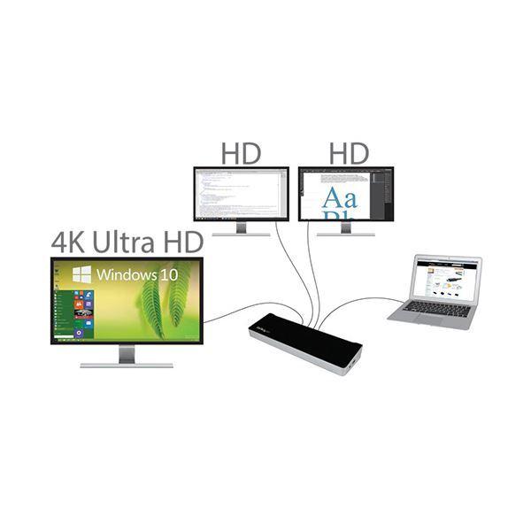 StarTech.com モニター3台接続対応ノートパソコンドッキングステーション USB3DOCKH2DP 1台_4