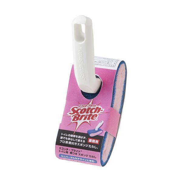 （まとめ）3M スコッチ・ブライト トイレ用柄付きスポンジたわし ET BST 1個 〔×5セット〕の画像