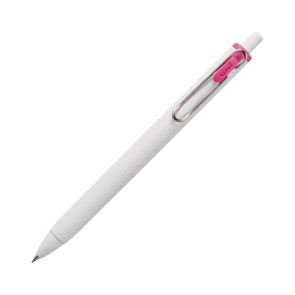 （まとめ）三菱鉛筆 ゲルインクボールペン ユニボール ワン 0.38mm ピンク （軸色：オフホワイト） UMNS38.13 1本 〔×30セット〕｜revolver67