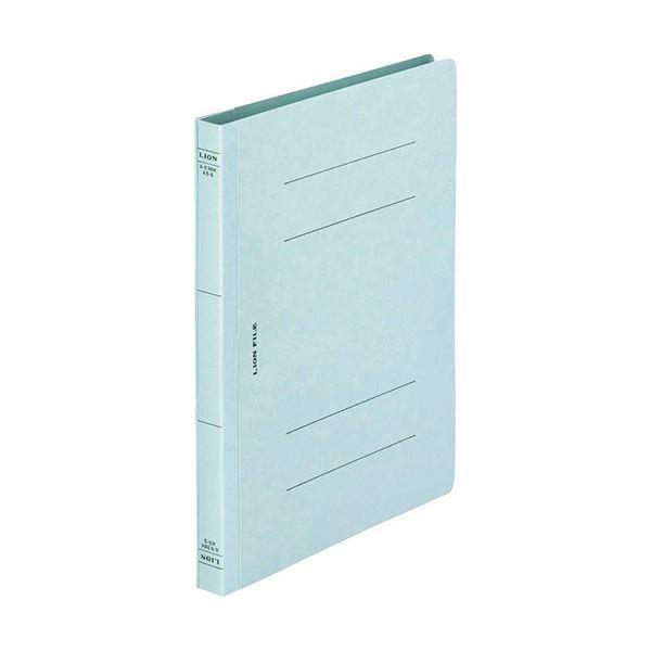 (まとめ) ライオン事務器 フラットファイル(環境)樹脂押え具 A5タテ 150枚収容 背幅18mm 水 A-538KA5S 1セット(10冊) 〔×5セット〕