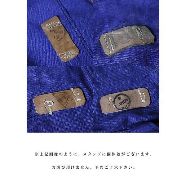ルーマニア軍放出 キャンパス ショルダーバック ネイビー コットン レザー デッドストック ミリタリーウグッズ ミリタリーバッグ_3