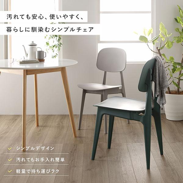 ダイニング チェア 〔 4脚セット グレー 〕 約幅42.5cm ポリプロピレン
