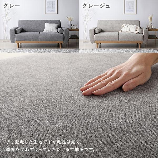 ソファ 2.5人掛け 単品 グレージュ 天然木 木脚 着脱可 肘付 洗える