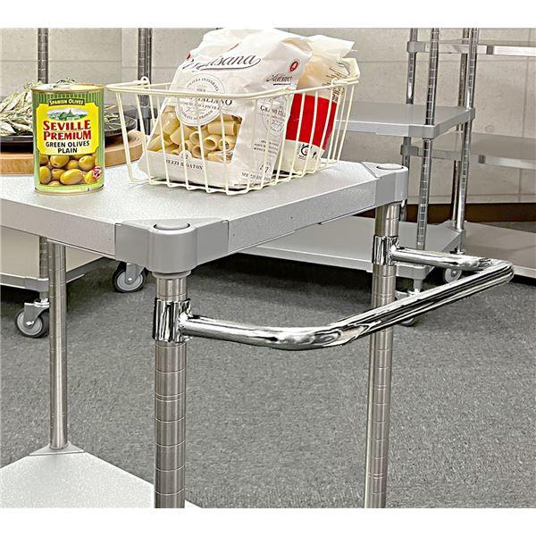 プロフェイス 専用 カート用 ハンドル 35cm専用 シルバー 日本製 スチールラック 収納棚 部品 パーツ インテリア家具の画像