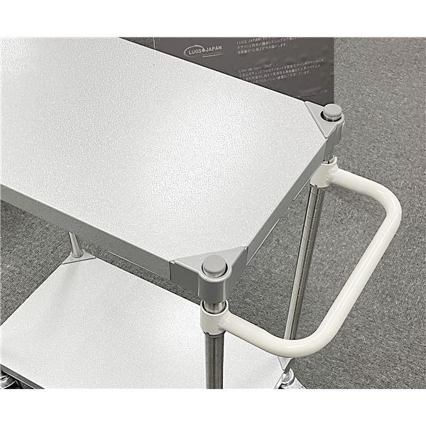 プロフェイス 専用 カート用 ハンドル 35cm専用 ホワイト 日本製 スチールラック 収納棚 部品 パーツ インテリア家具の画像