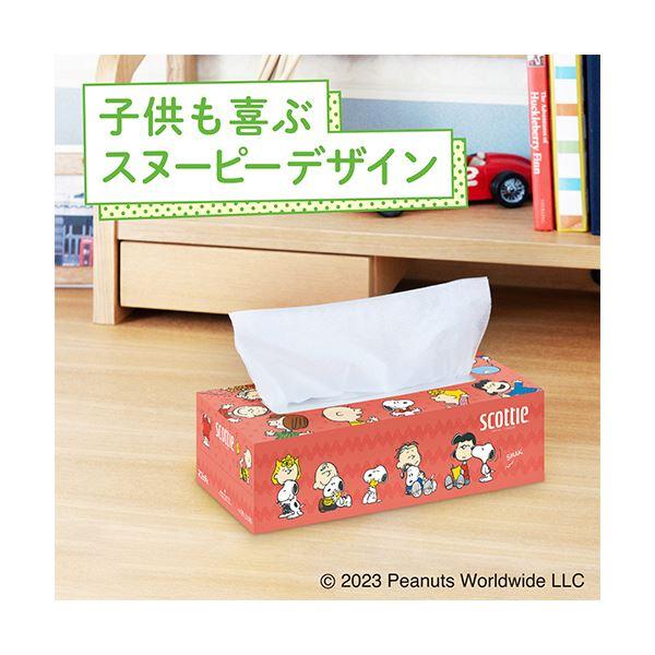日本製紙クレシアスコッティ ティシュー スヌーピー 220組／箱 1セット（54箱：3箱×18パック）_2