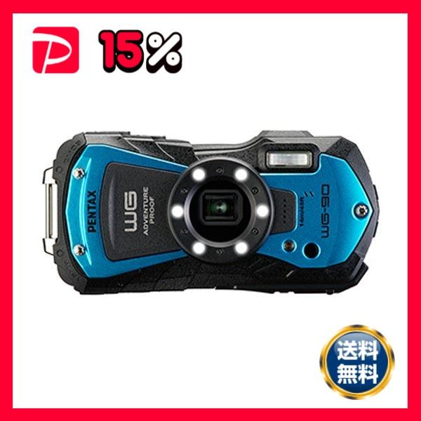 リコーPENTAX デジタルカメラ WG-90 ブルー 152191 1台 デジカメ