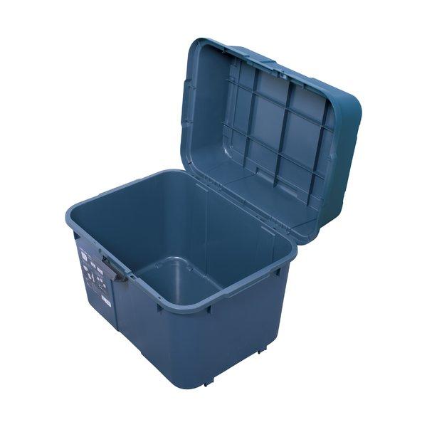 〔2台セット〕 キャリーボックス 70L インディゴ ローラー付き 宅配BOX用シール付き 日本製 収納ボックス 防災 アウトドア_2