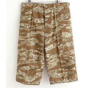 アメリカ軍 BDU クロップド カーゴパンツ 迷彩服 Mサイズ デザート タイガー 7分丈 リップストップ レプリカ ミリタリーパンツ