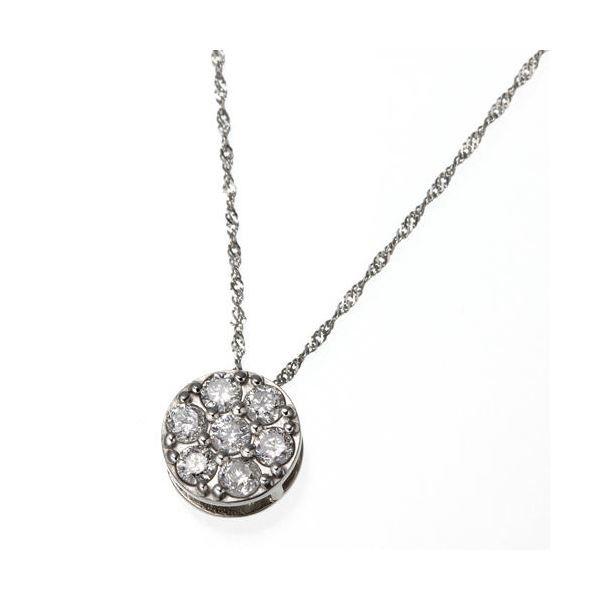 プラチナPt900 セブンストーンダイヤモンドペンダント/ネックレス