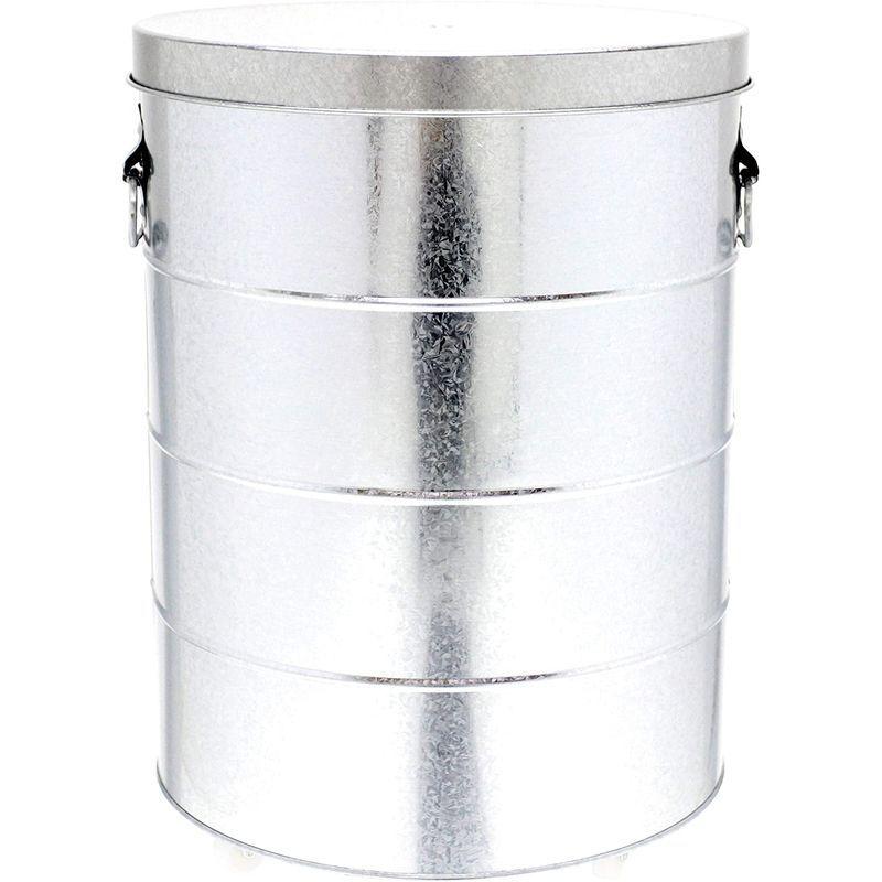 渡辺金属工業 オバケツ ライスストッカー 30kg キャスター付 シルバー