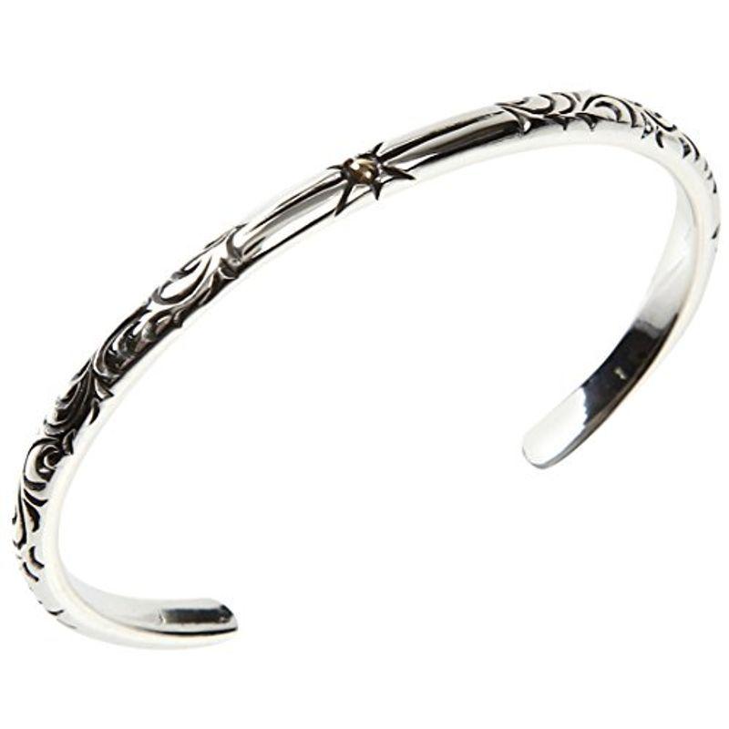 cmy select バングル シルバー 925 ネイティブ ブレスレット 細い 太陽 唐草模様 紳士 男性用 メンズ メーカー (01：太