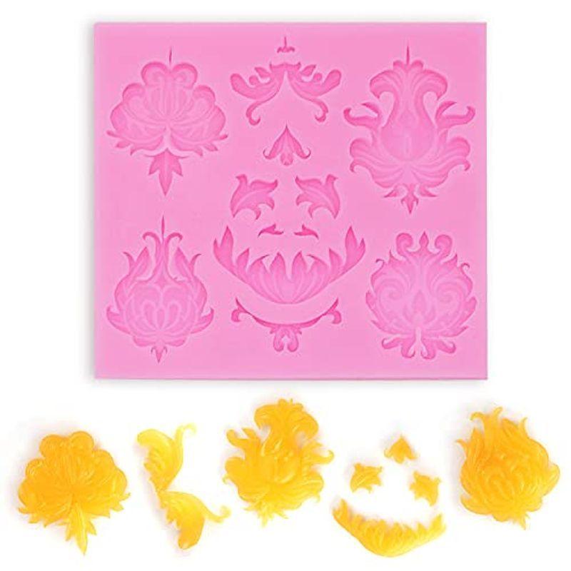 シリコンモールド ピンク 花柄 レジン モールド シリコン 型 お菓子 チョコレート 手作り石鹸 キャンドル などにもご使用いただけ オンライン限定商品