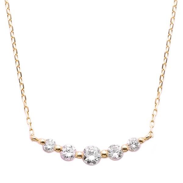 送料込 ダイヤモンド ネックレス K18 ピンクゴールド 0 3ct 5粒 5ストーン ダイヤネックレス 0 3カラット ペンダント Ds レボマッチプラス 通販 Yahoo ショッピング 現金特価 Www Ladislexia Net