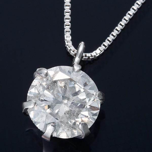 純プラチナ 0.5ctダイヤモンドペンダント/ネックレス ベネチアンチェーン（鑑別書付き）