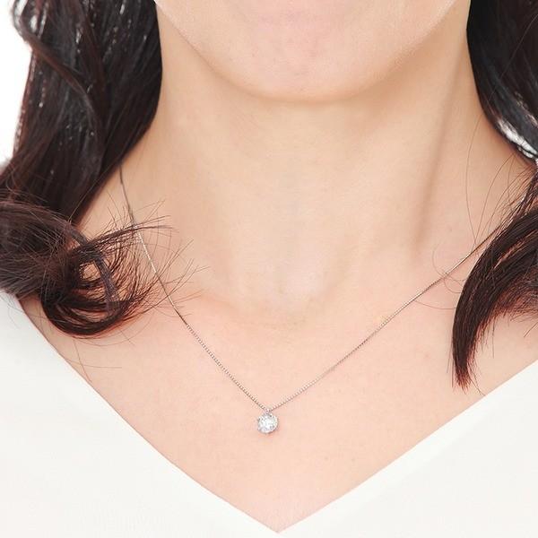 大人気 ダイヤモンドペンダント/ネックレス 一粒 大粒 プラチナ Pt900 1ct ダイヤネックレス 6本爪 Iカラーアップ I1アップ 鑑定書付き 【MYK2222582792】(80118円)