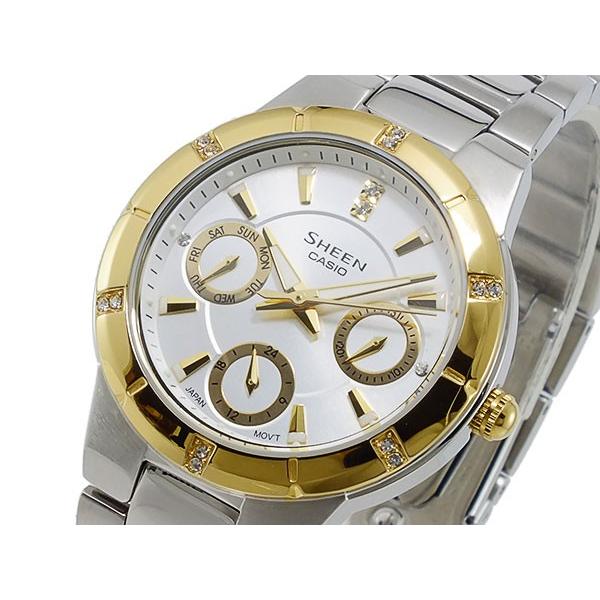 カシオ CASIO シーン SHEEN クオーツ レディース 腕時計 SHE-3800SG-7A シルバー