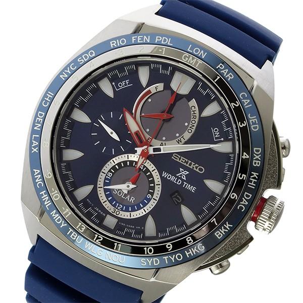 セイコー プロスペックス ソーラー クロノ ワールドタイム クオーツ メンズ 腕時計 SSC489P1 ネイビー ネイビー