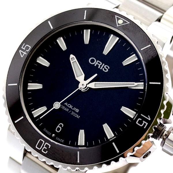 オリス ORIS シルバー 腕時計 レディース 73377314154M ORIS レディース腕時計 AQUIS ブラック ブラック シルバー