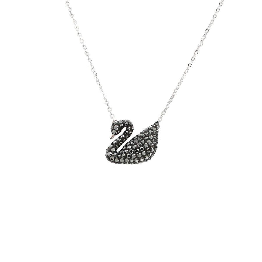 スワロフスキー SWAROVSKI ネックレス 5347329 レディース アイコニックスワン Iconic Swan ブラック シルバー :WQ00050052:レボマッチセレクトショップ